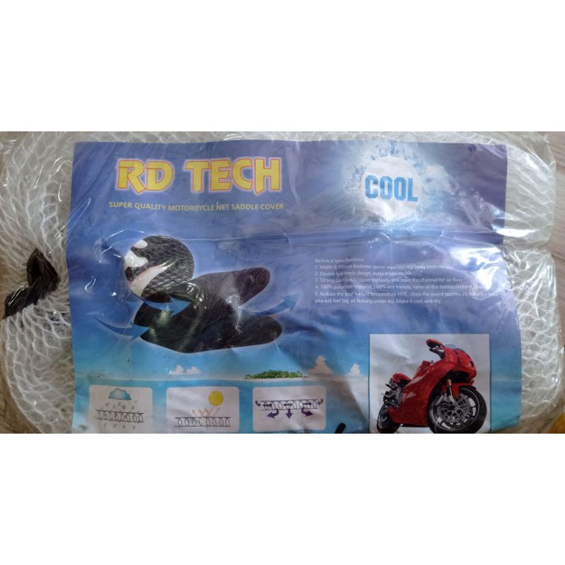 sarung jok jaring sepeda motor warna putih