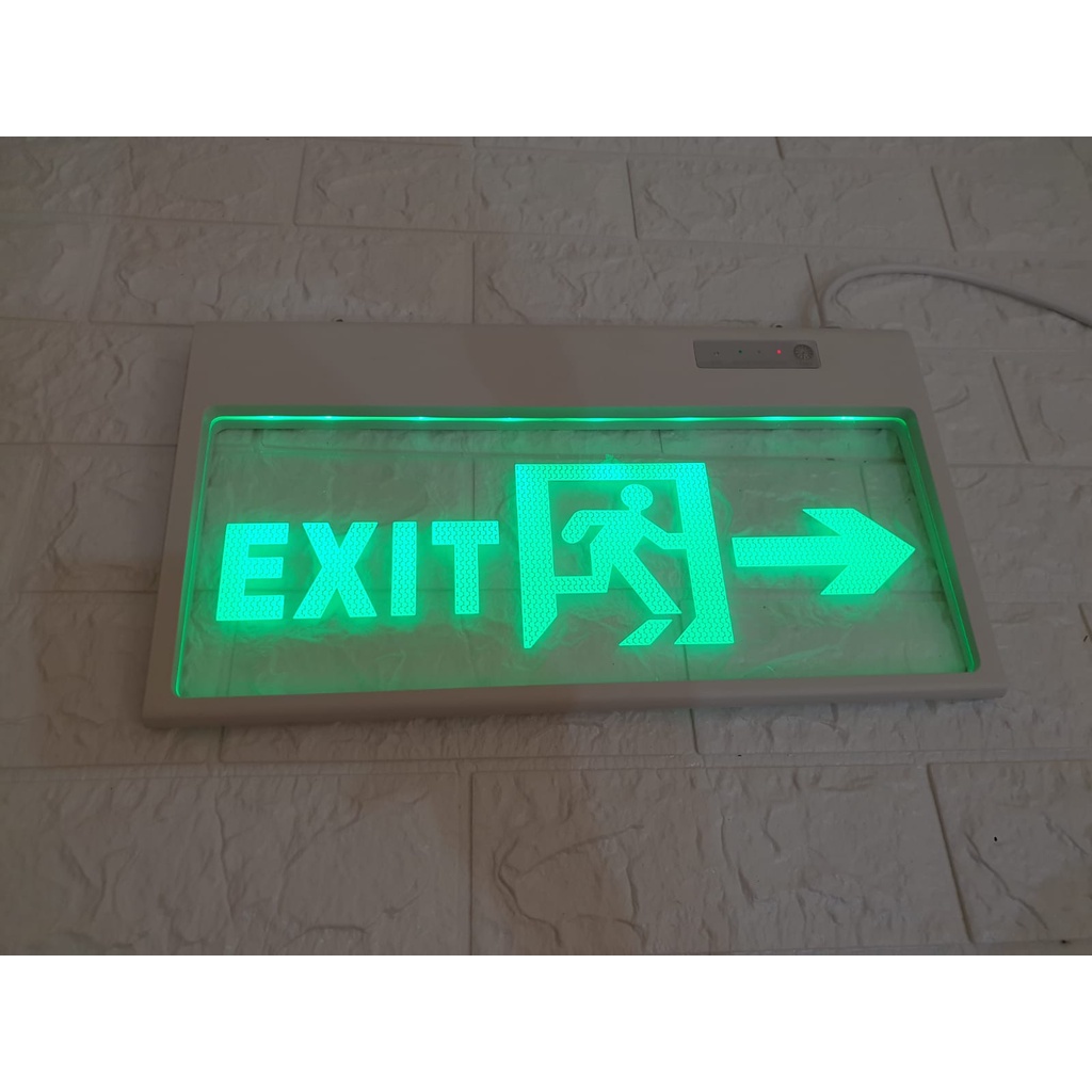 LAMPU EXIT LED ACRYLIC / LAMPU DARURAT / EMERGENCY EXIT / SIGN LAMP LAMPU EXIT NO SMOKING KACA / AKRILIK HIGH QUALITY