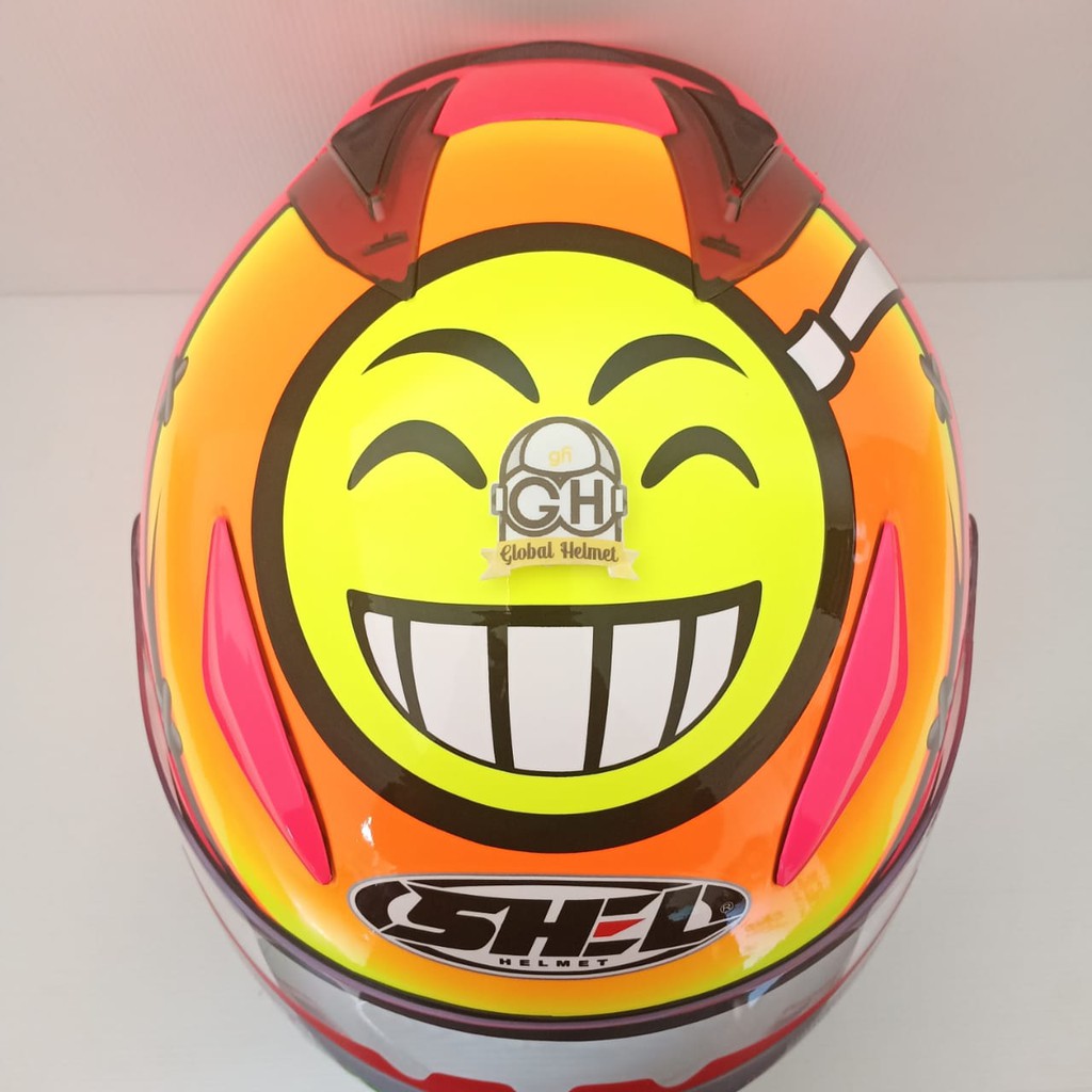 Helm Shell Rover Motif 808 Pink Fluo Shel Rover