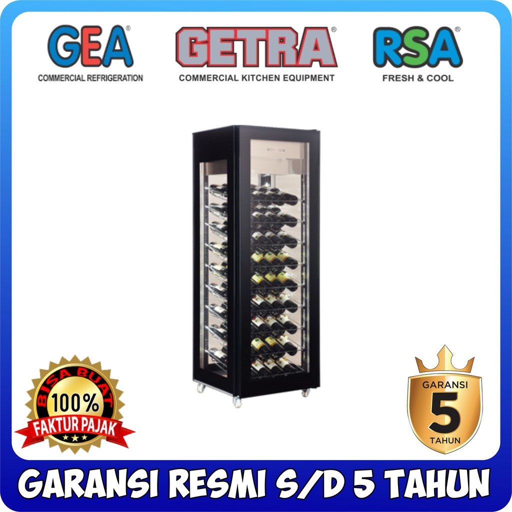 WINE COOLER GEA RT-400L-2 KULKAS WINE 9 RAK MINUMAN KAPASITAS 81 BOTOL ORIGINAL