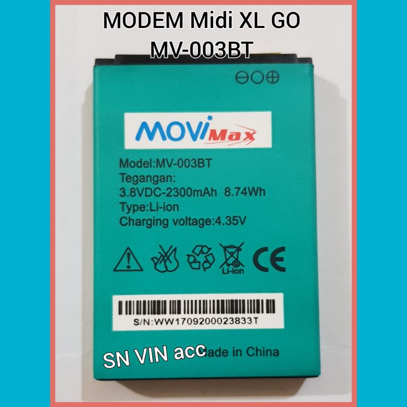 Baterai Batre Modem MiFi XL GO MOVIMAX MV-003BT Original Battrey Baterai Modem MiFi Mv-003BT