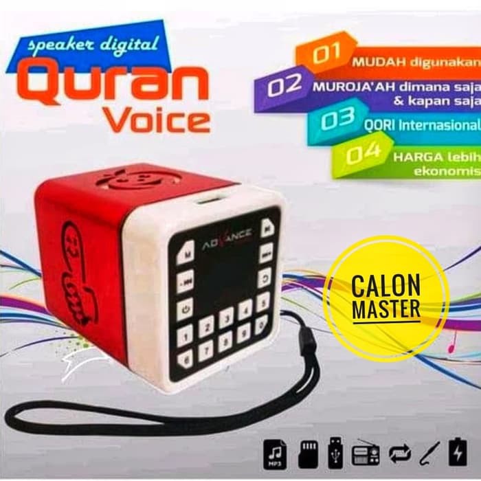 Speaker ADVANCE R1 ALQURAN MUROTTAL MUROTAL Salon Aktif Speker