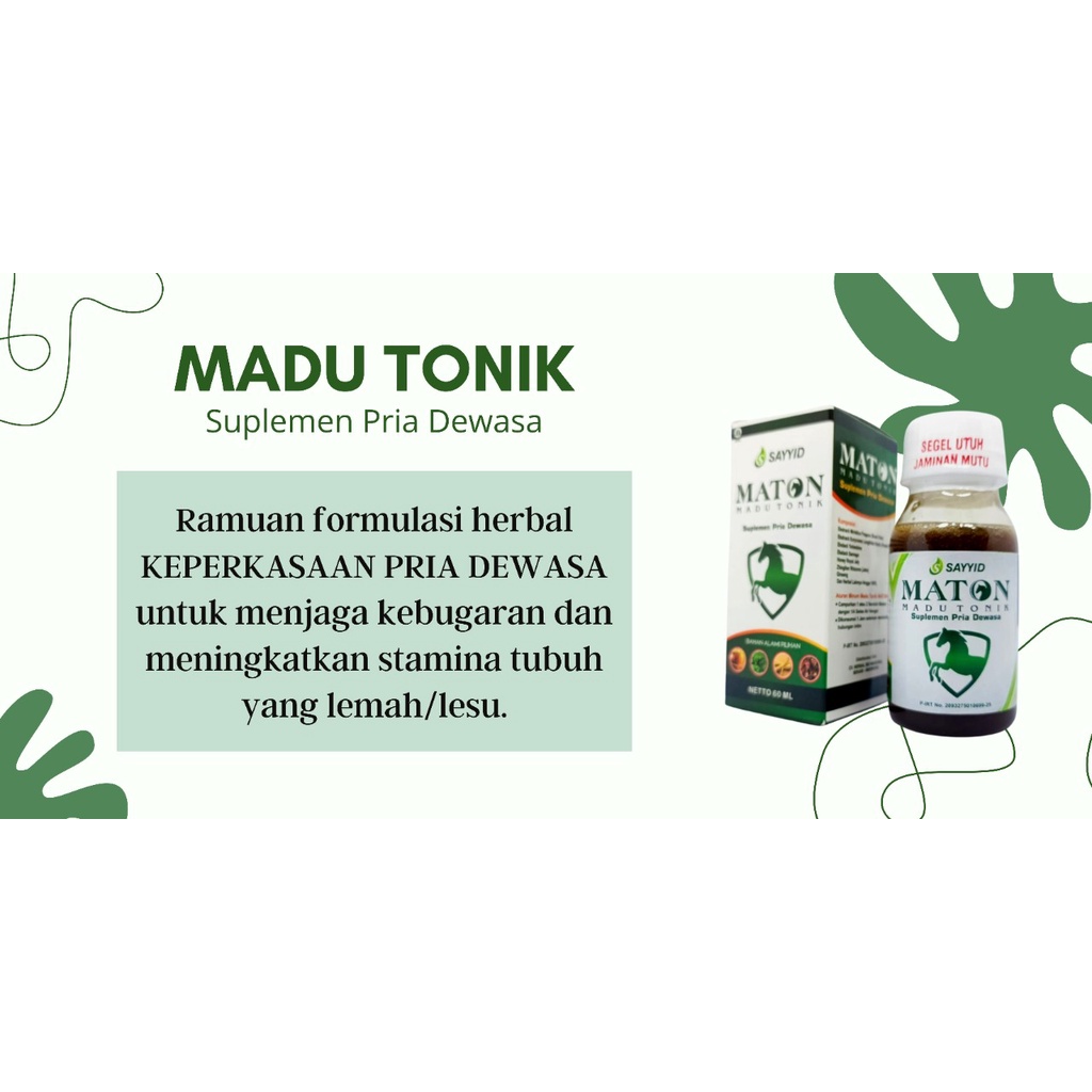 

Maton Madu Tonik Suplemen Pria Dewasa 60ml