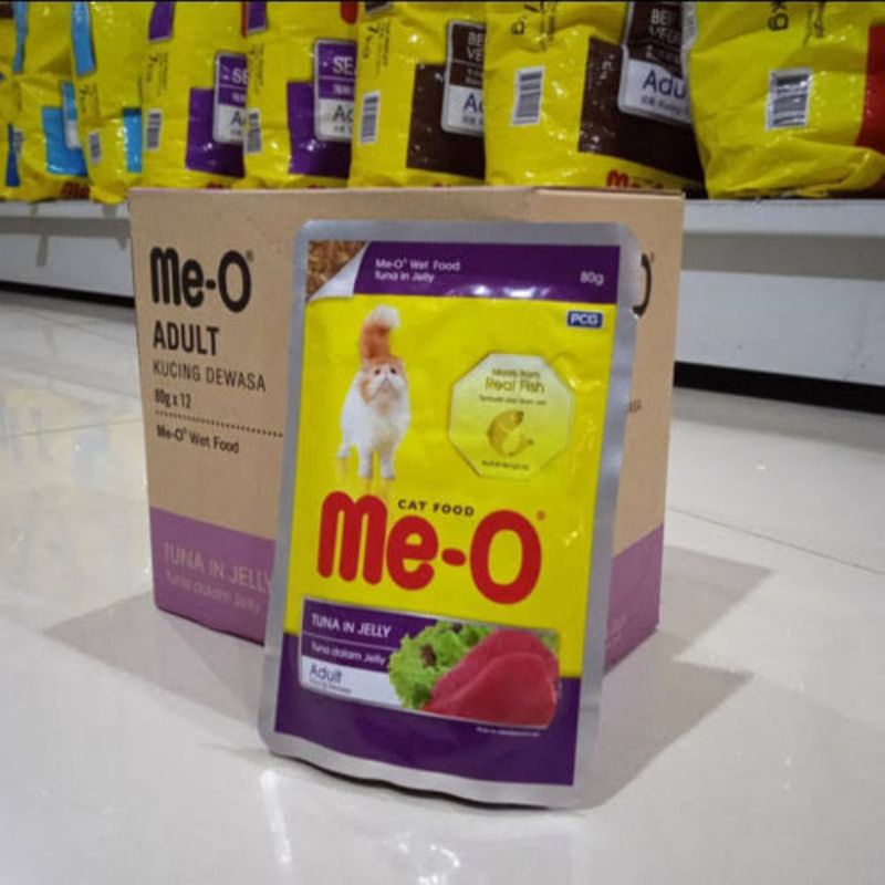 Meo Pouch Adult 80gr / Makanan basah kucing dewasa Me-O