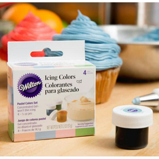 

Pastel Wilton Color Kit set-4 x 0,5 Oz/Pewarna Kue