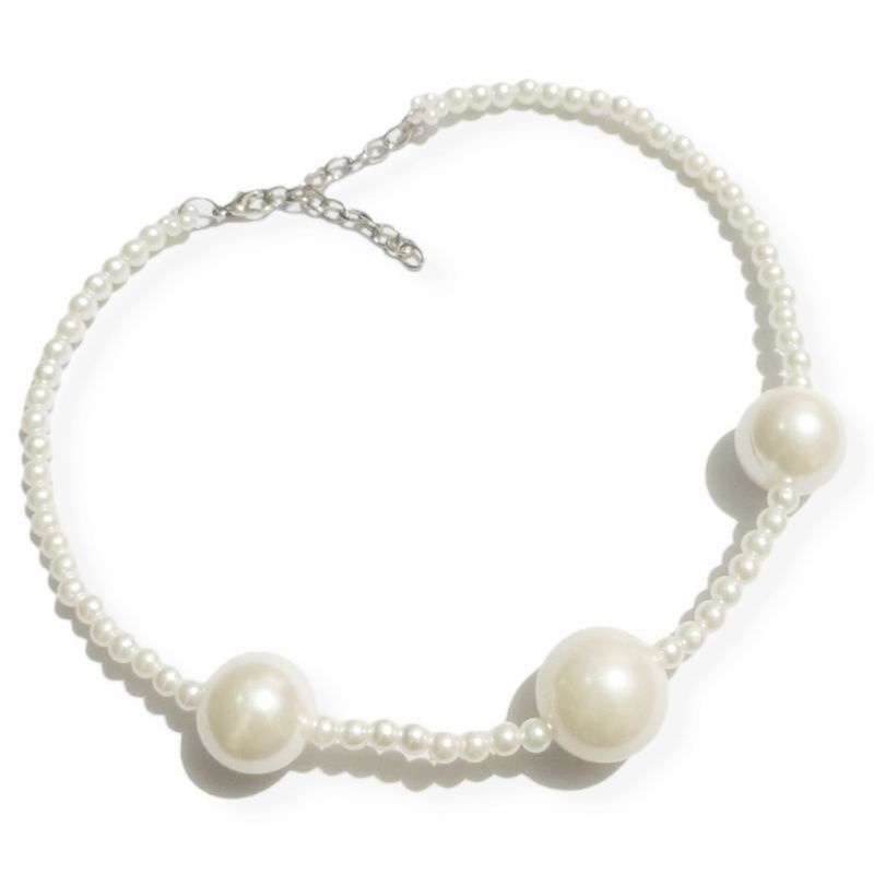 Annaliese Big Pearl Choker Necklace Kalung Mutiara Korea