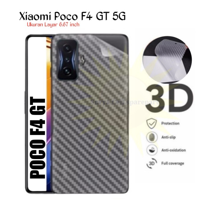 Back Skin Carbon Xiaomi Pocophone F4 5G - Skin Carbon Pocophone F4 5G