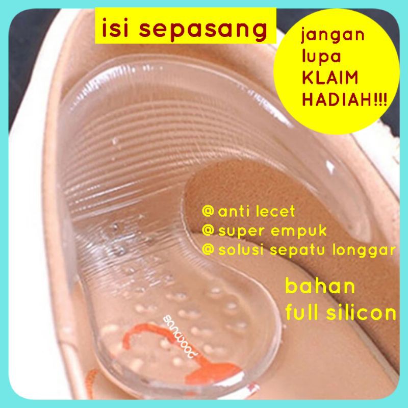 INSOLE PELINDUNG TUMIT SILICON SOL TUMIT SEPATU WANITA