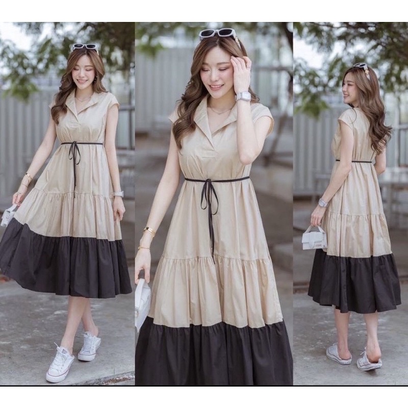 dress wanita / dress korea / longdress wanita / midi dress