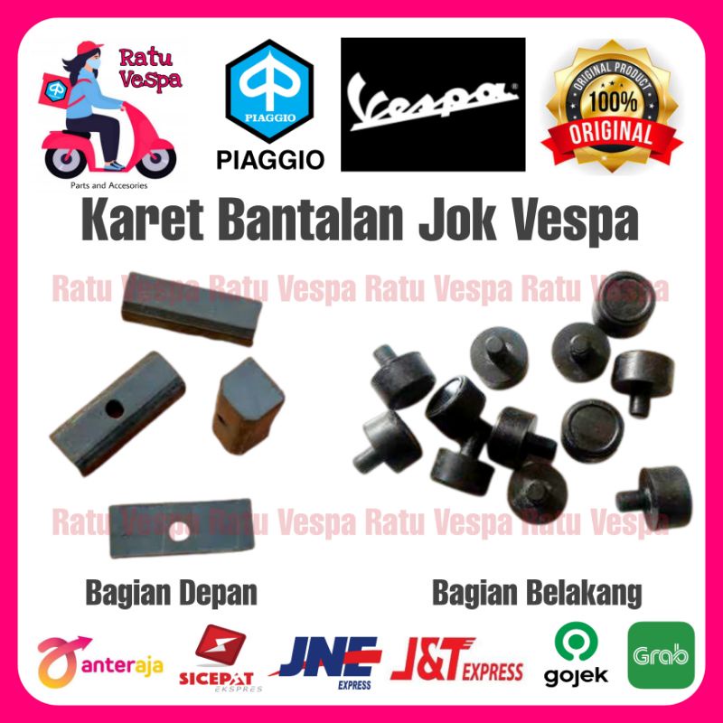 Karet Bantalan Jok Depan dan Belakang Vespa Super,Sprint,PX,PS,Spartan