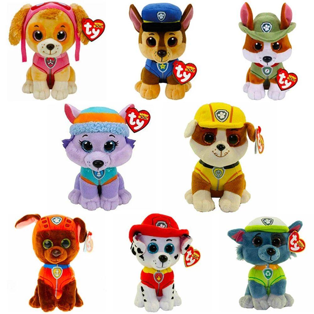 Nickolas1 Patrol Dog Mata Besar 15 cm Rubing Rocky Skye Chase Anjing Boneka Mainan