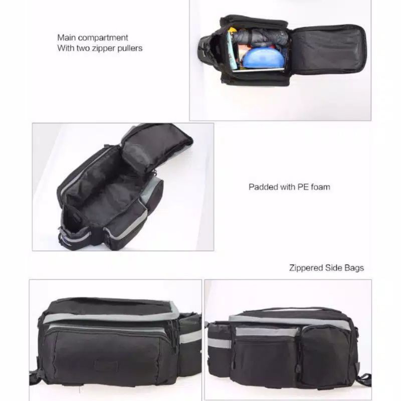 Tas Pannier Sepeda Lipat / Tas Jok Belakang Sepeda Shimano Free Rain Cover