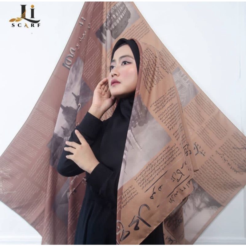 Li Scarf Arabic News 2 in 1 scarf Choco Milk