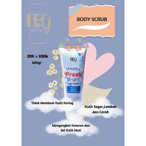 BPOM BODY SCRUB HBY BEAUTY / LULUR HB JEPANG