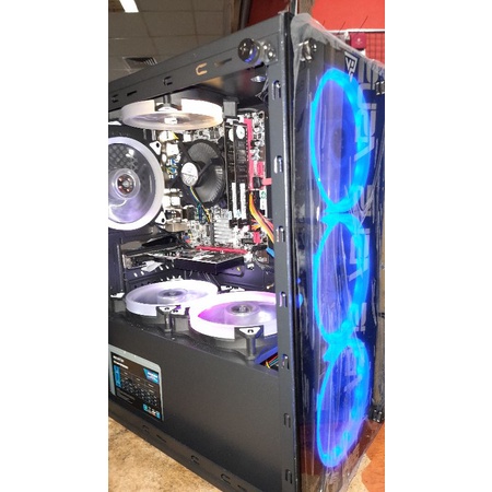 casing gaming kaca Fan RGB