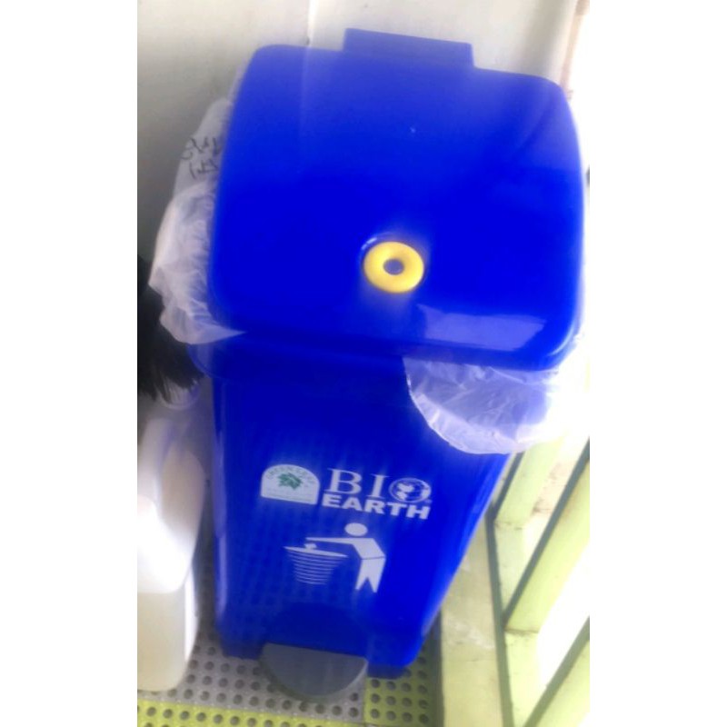 TEMPAT SAMPAH INJAK SEGI 50 LITER BIO GREEN LEAF 2160 / Kotak Sampah Komplek Plastik / Dust Bin