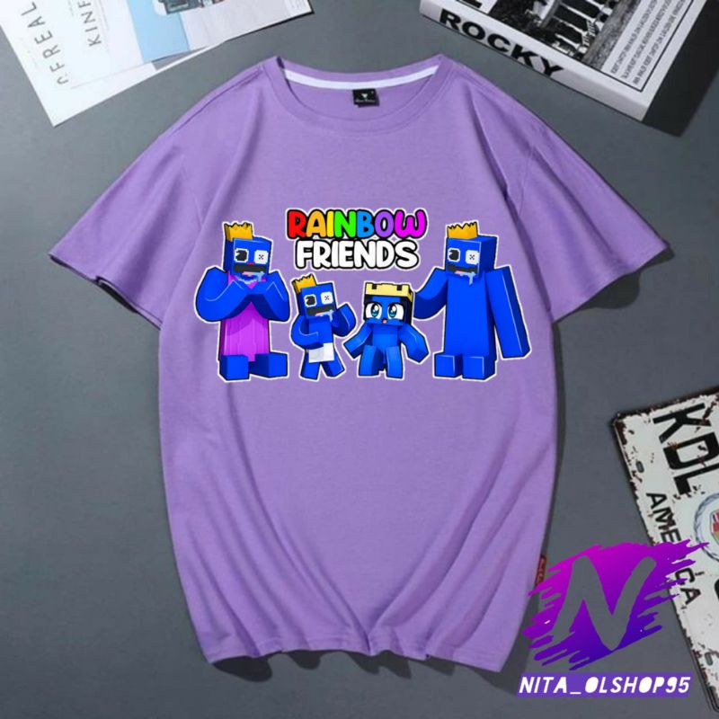 kaos anak rainbow friends baju anak rainbow friend roblox terbaru minecraft