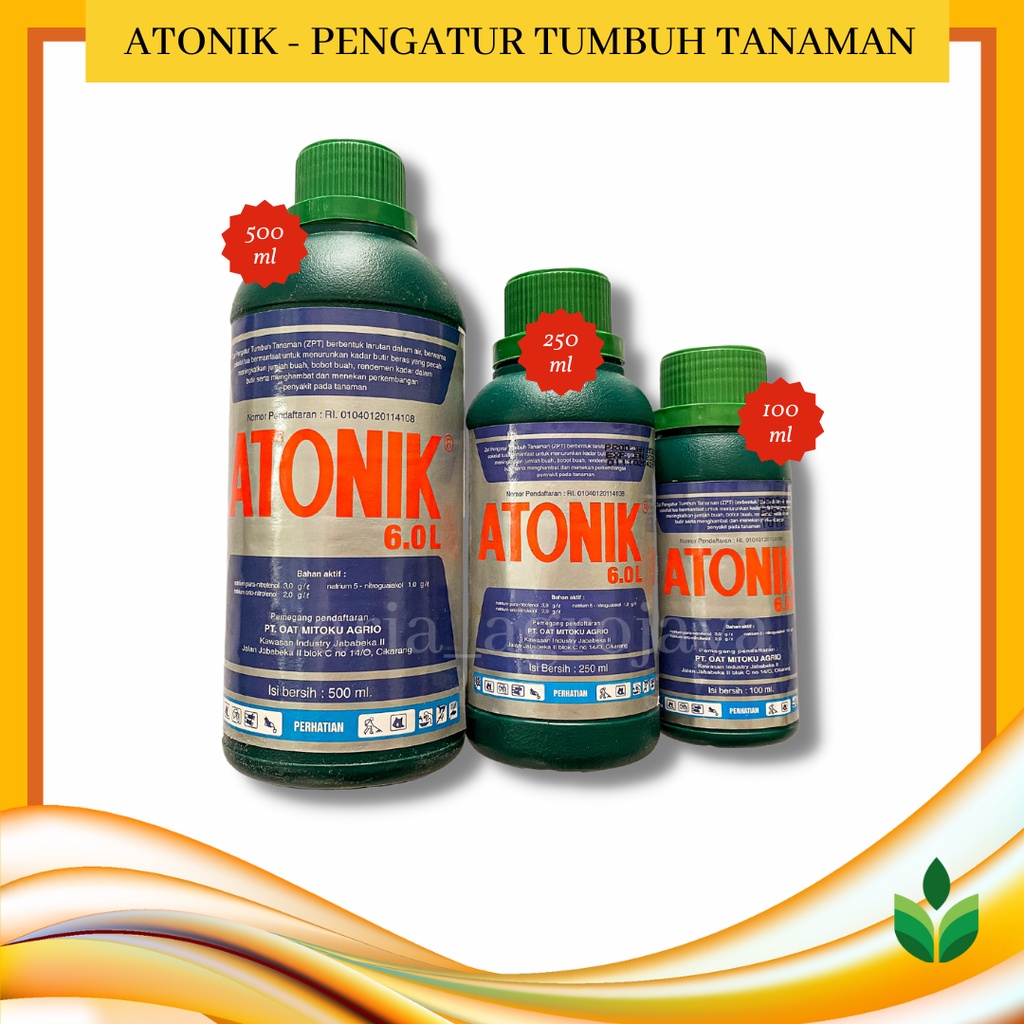 Jual Pupuk Dan Zat Pengatur Tumbuh Tanaman Atonik 6.0 L (100ml, 250ml ...