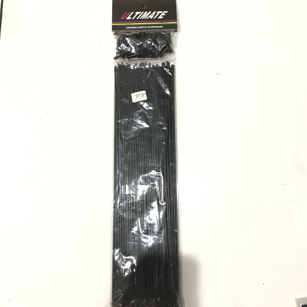 Ruji Spoke Sepeda 27.5 ULTIMATE Bahan Stainless Black Made in Taiwan Jari Jari