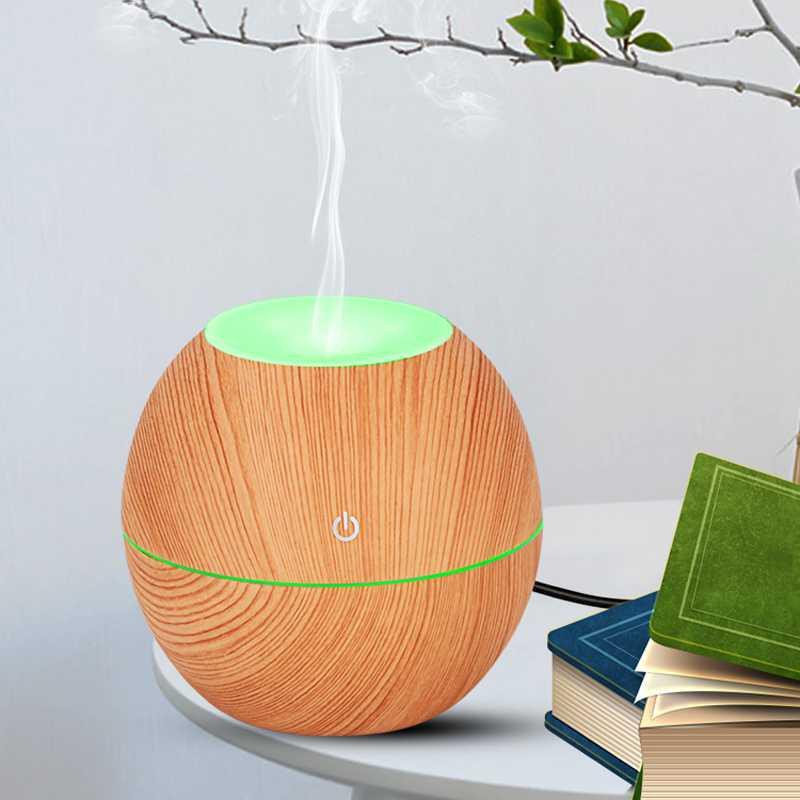 Ultrasonic Humidifier Aroma Essential Oil Wood 130ml PROMO