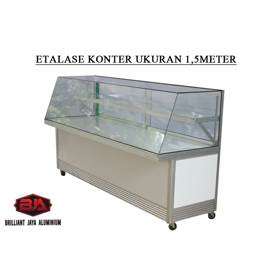 Etalase Konter Hp / Counter Hp Kaca Tebal Kaca 5mm Ukuran 1,5 Meter