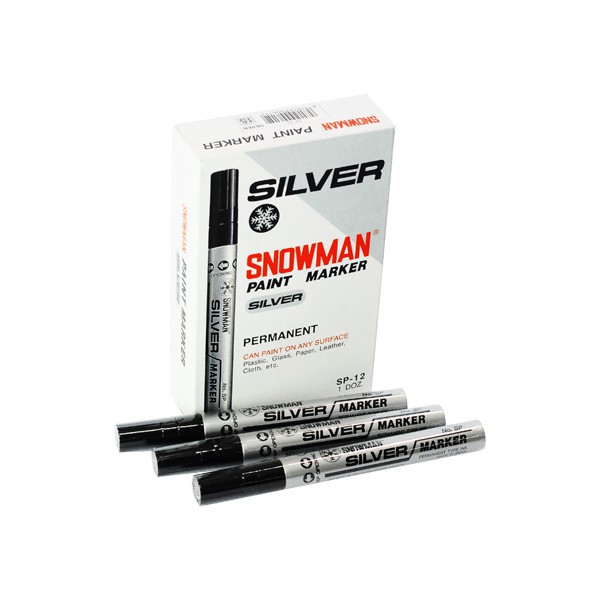 

Spidol/Sepidol/Marker Snowman Paint Marker SIlver SP-12 Pemanen