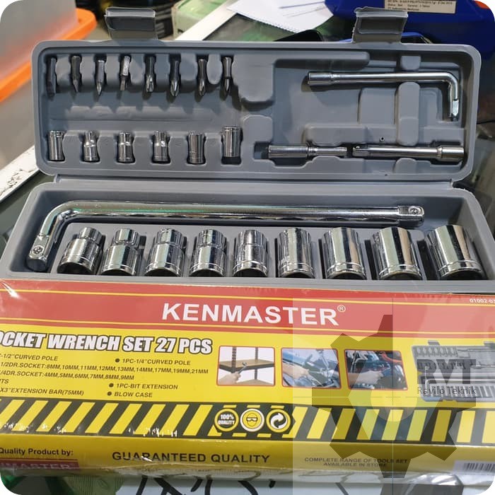 KUNCI SOK SET KENMASTER 27 PCS KUNCI SOCKET SET SOKET KENMASTER 27PCS