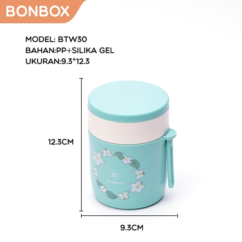 TEMPAT MAKAN SET BONBOX Kotak Makan Plastik Multifungsi Lunch Box Susun Microwaveable Food Grade Material BTW30 BTW20