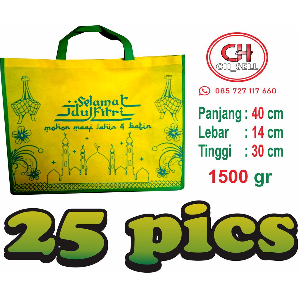 

Tas Lebaran Idul Fitri Goodie Bag pink Tidur Parsel Ramadhan 25 Pcs