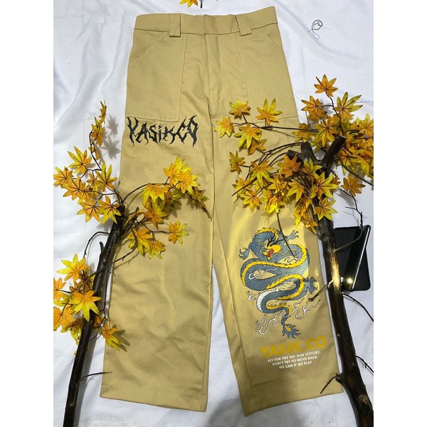 CHINO PANTS CREAM| DRAGON SERIES YASIK.CO