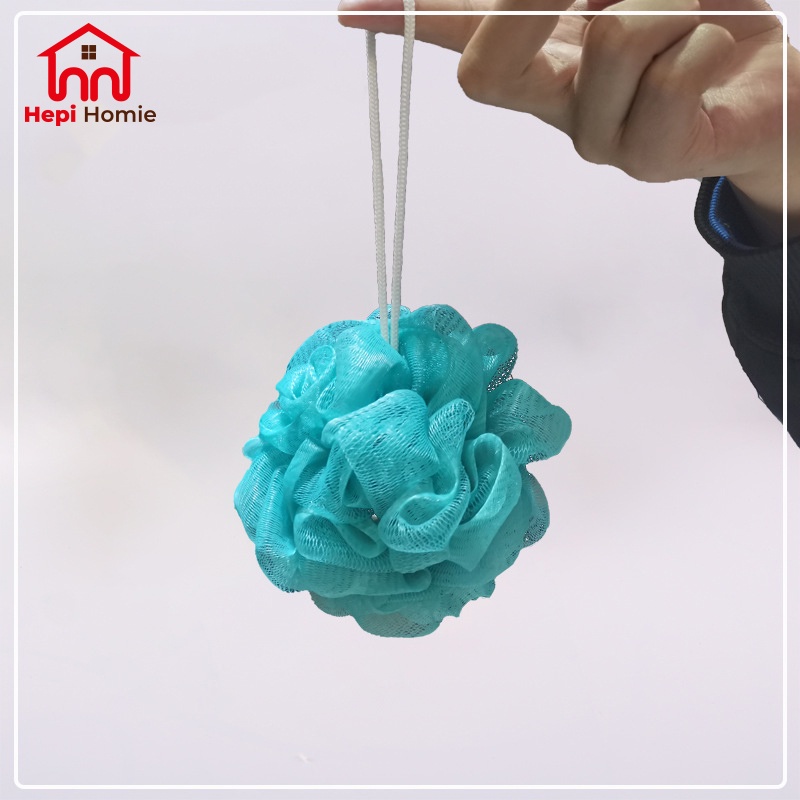 [HH] SPONS MANDI MEKAR / BATH BALL FLOWER FOAM SPONGE PREMIUM SHOWER PUFF / SIKAT MANDI BUSA BULAT PENGANGKAT KOTORAN DAKI