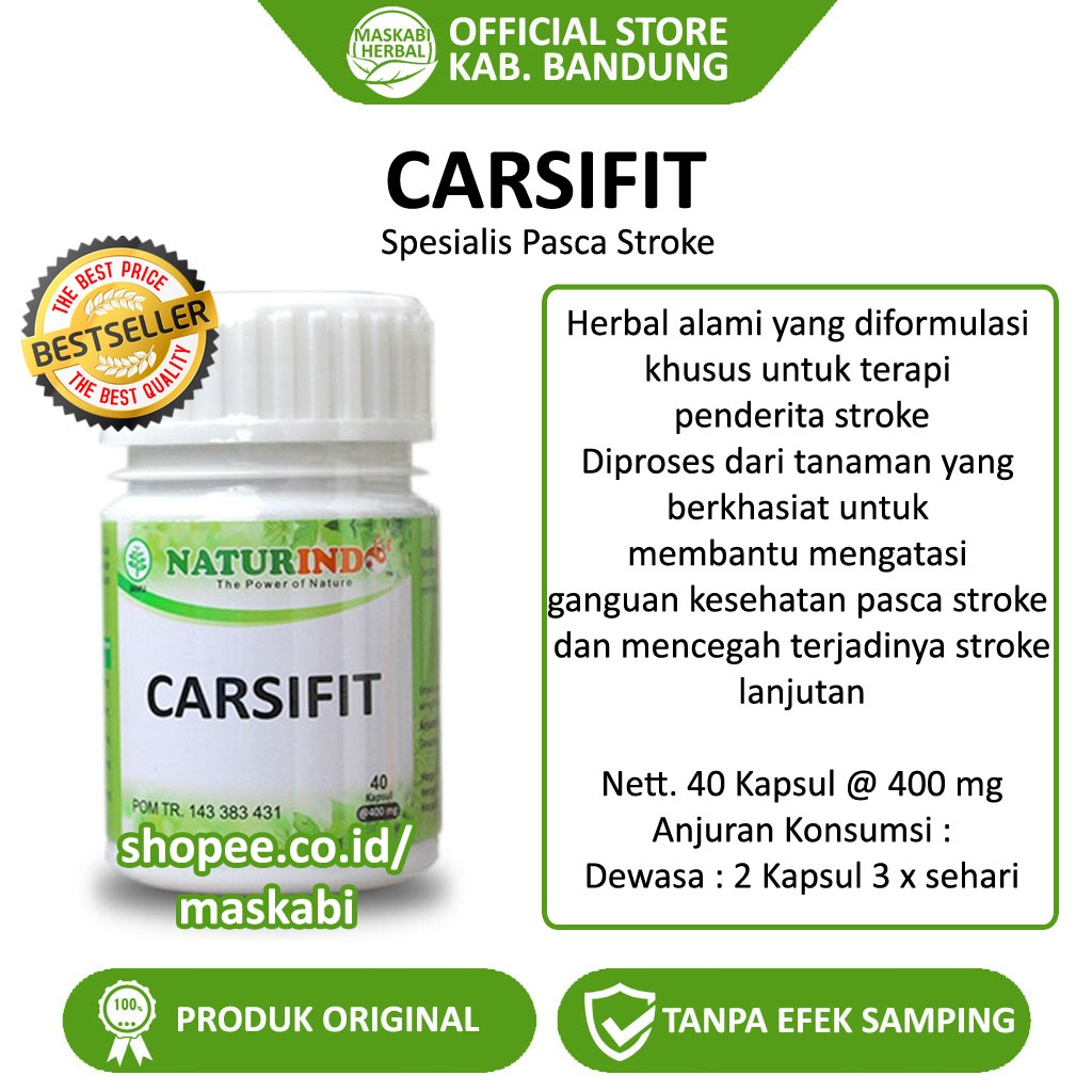 Carsifit Obat Herbal Pasca Setroke Strok Setruk Struk Melancarkan Peredaran Darah-2