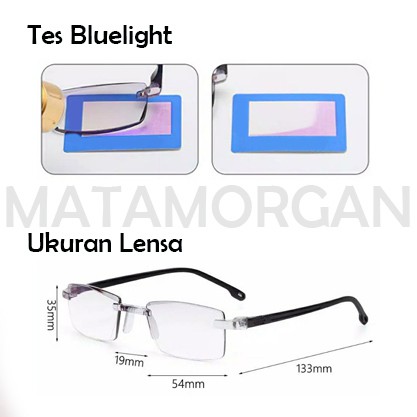 KACAMATA PLUS ANTI RADIASI BLUE LIGHT UNISEX PRIA WANITA PROGRESIF BISA PAKAI JALAN / HARIAN  MM53-3