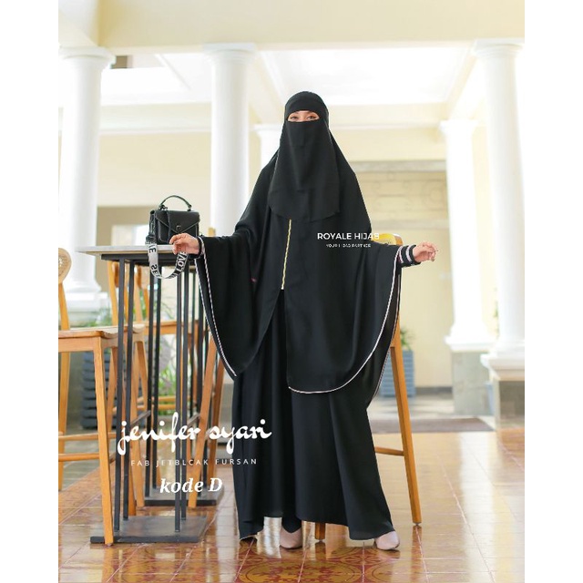 JENIFER SYARI SIZE S - Xxxl BAHAN JETBLACK PREMIUM CADAR BANDANA