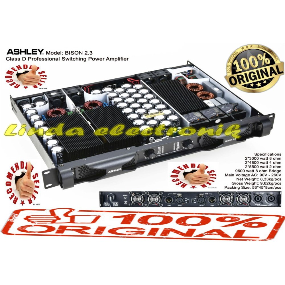 power ashley bison 2.3 class D switching ORYGINAL ashley bison2.3 CLAS D