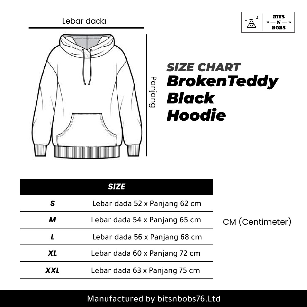 BITSNBOBS76 l HOODIE l BROKEN TEDDY