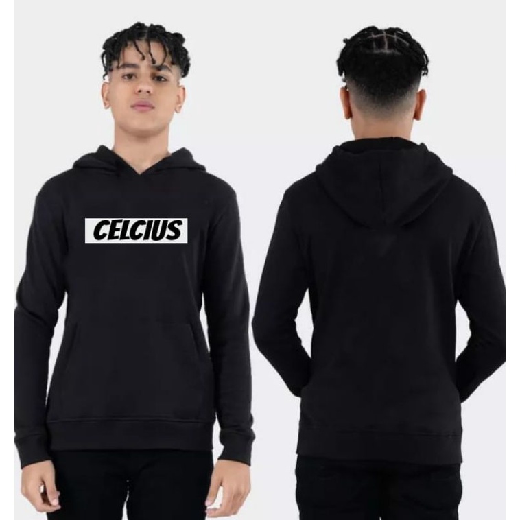 CELCIUS OFFICIAL | JAKET HOODIE UNISEX | CELCIUS SABLON PRINT | LOGO CELCIUS LAPIS PUTIH | CODE LIN0