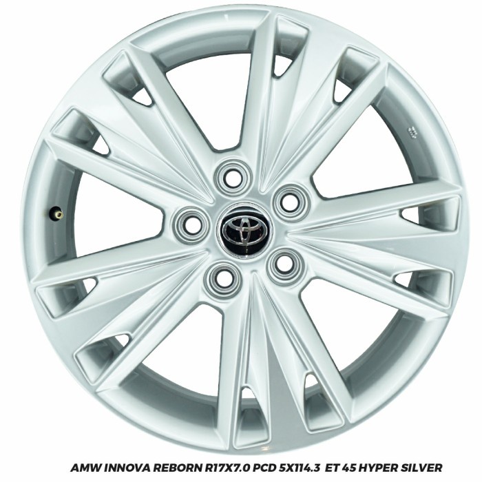 Astro Wheels Innova Reborn Venturer 17x7.0 5x114.3 ET 45 Silver Velg Mobil