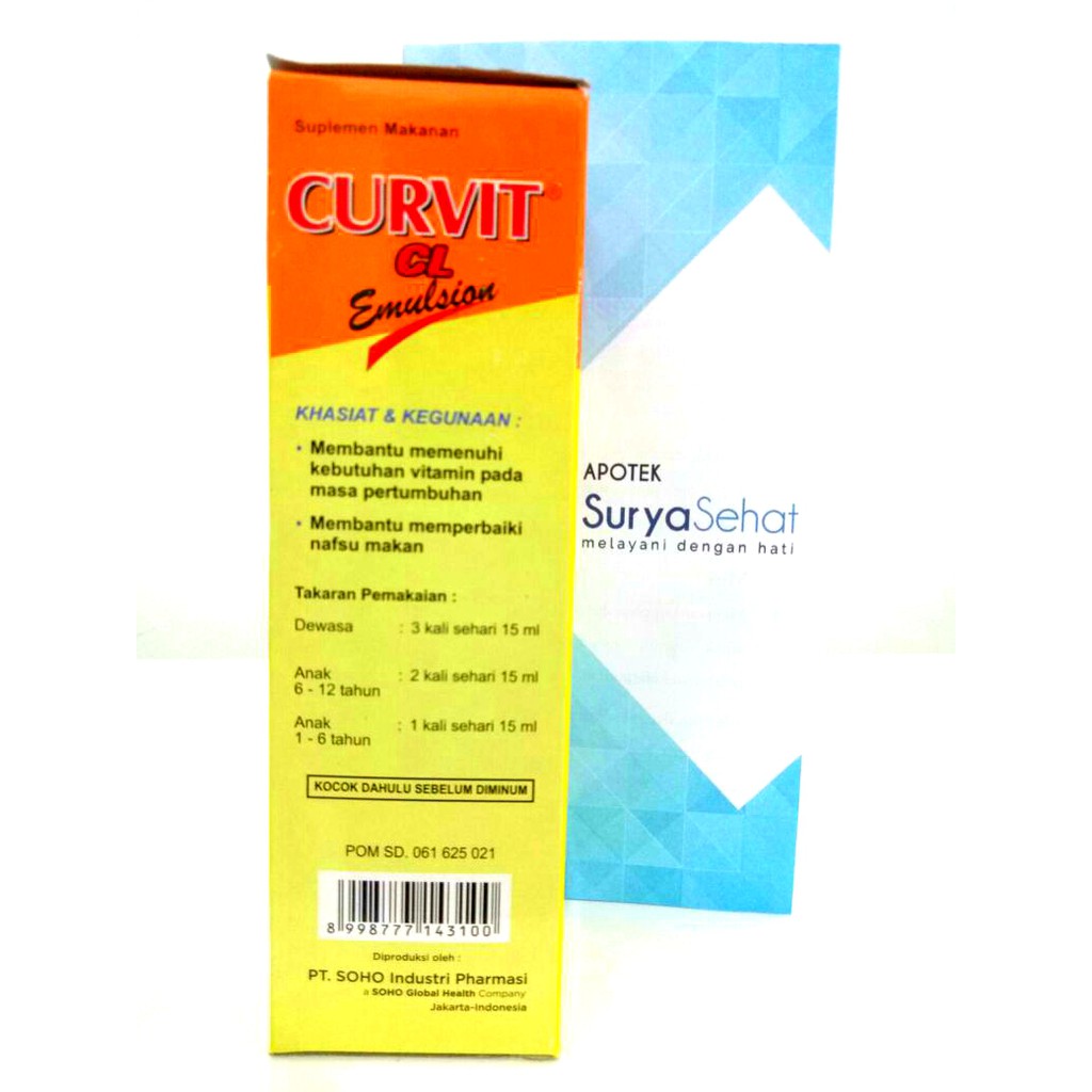 CURVIT CL EMULSION Rasa Jeruk 175 ml - Curvit Emulsi