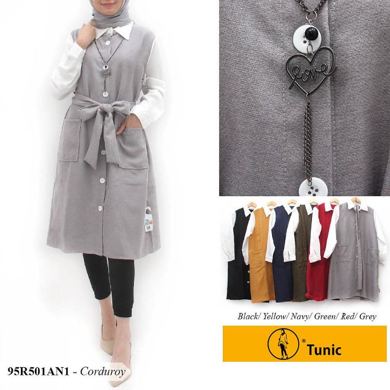 Baju Dress Wanita Dewasa|||Ananda Kemeja Corduroy  Tunik