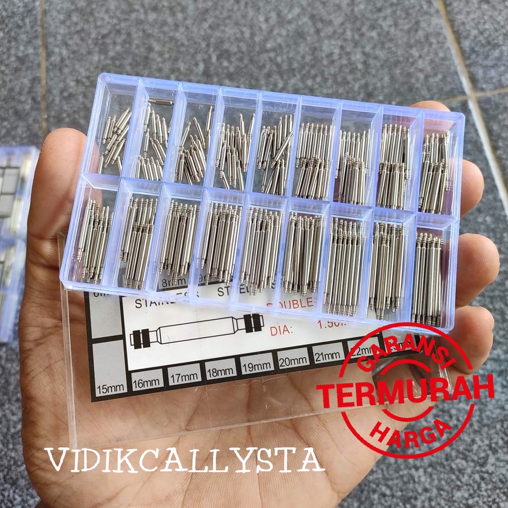 PAKET SPRING BAR WATCH STRAP PIN PEN STAINLESS JAM TANGAN ORI 1.50 MM