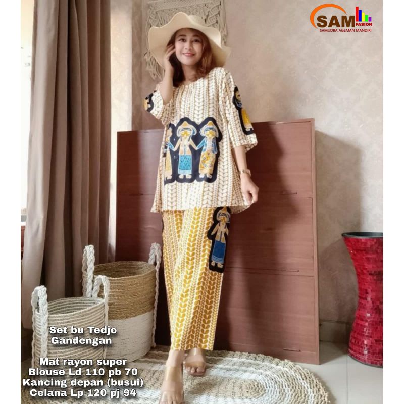set bu tedjo gandeng setelan batik