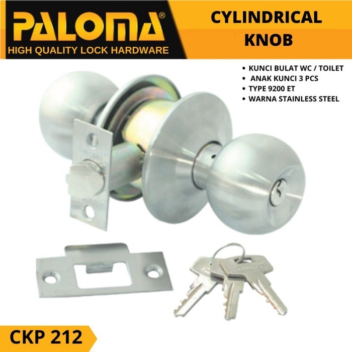 Paloma Knob Cylinder Kunci Silinder Knob CKP 212 9200 ET