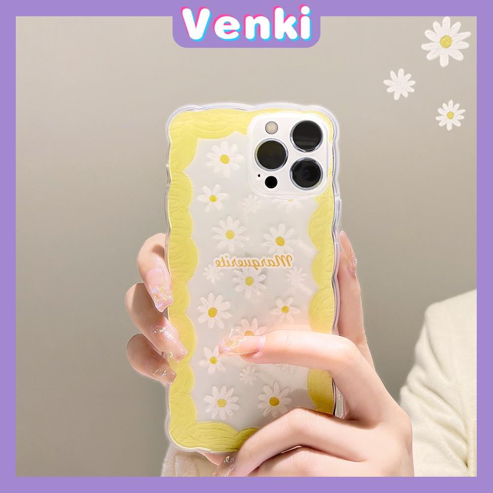 Casing Soft Case Silikon Transparan Motif Bunga Daisy Untuk iPhone 13 Pro Max 12 Pro Max 11 7plus