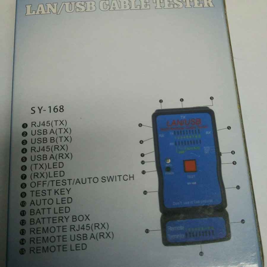 Lan - USB Cable Tester SY-168 - LAN Tester - USB Tester