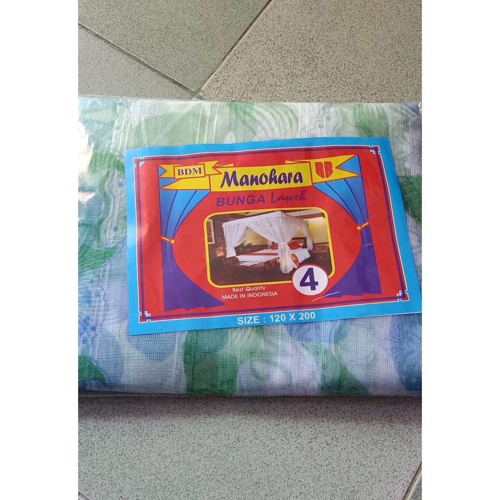 Kelambu tidur/kelambu nyamuk kotak manohara motif bunga