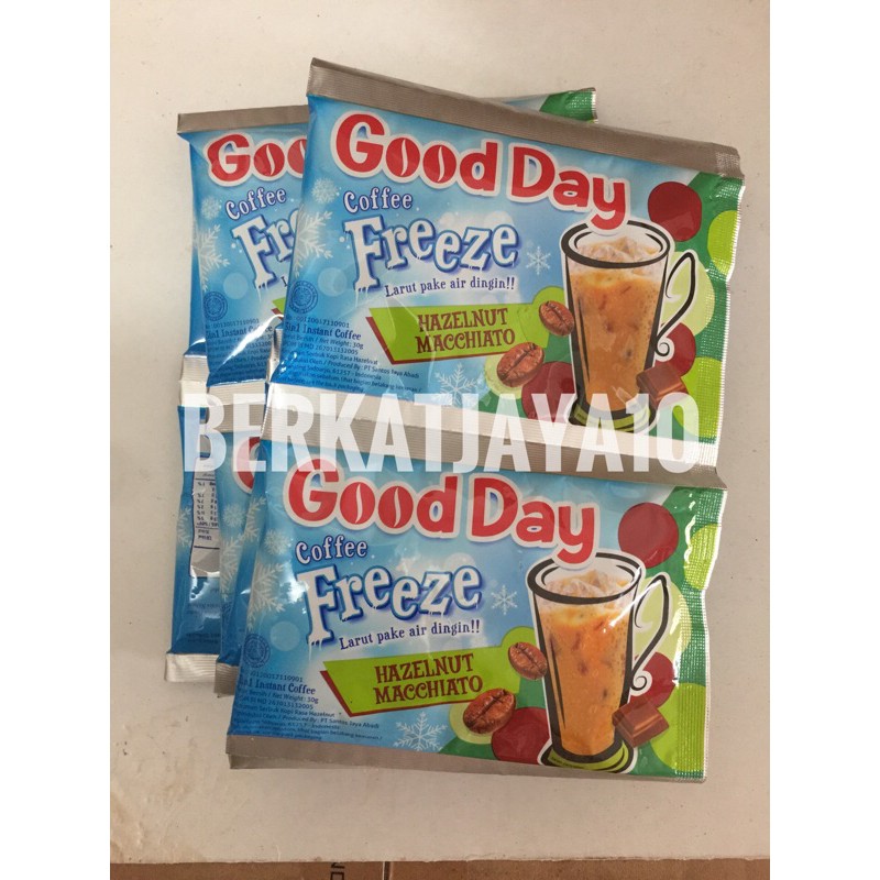 

Goodday Coffee Freeze Hazelnut Macchiato Good Day Kopi sachet 10x30gr