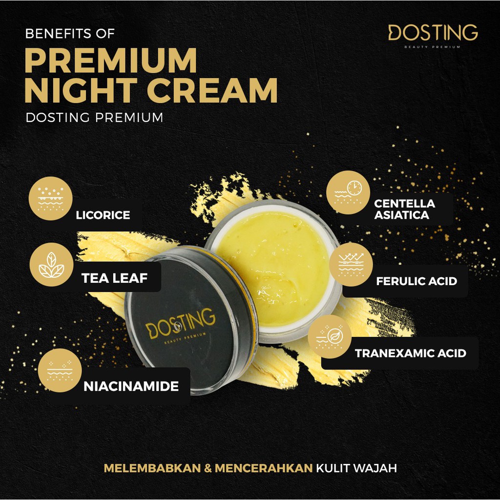 

(PROMO) KRIM MALAM HALAL BERSERTIFIKAT BPOM - PREMIUM WHITENING NIGHT CREAM BY DOSTING PREMIUM