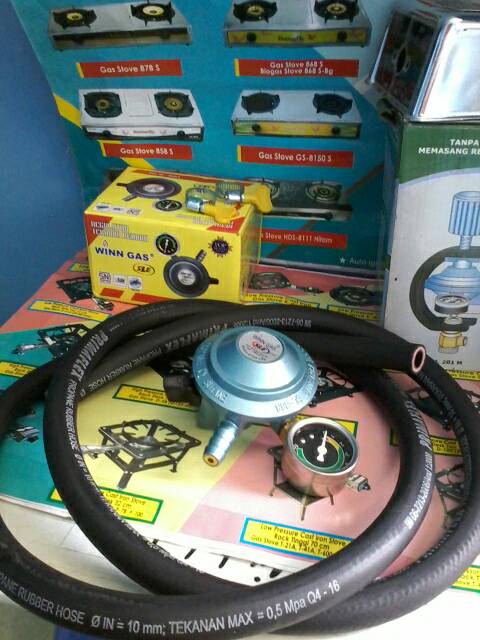 Regulator MATIC ZHELGAZ winngas SLE 888 M+  selang GAS LPG  primaflex