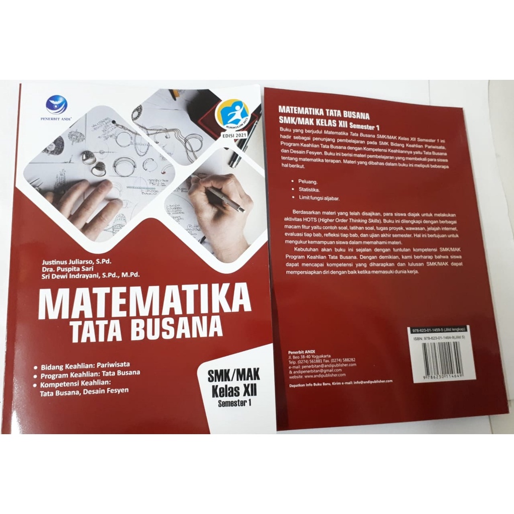 Buku SMK: Matematika Tata Busana SMK/MAK Kelas XII Semester 1 & 2